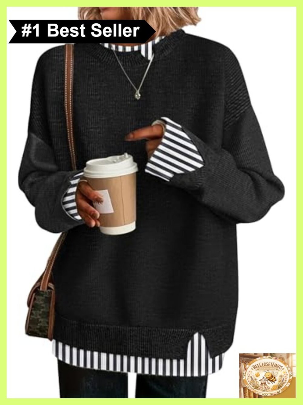 Womens Oversized Ribbed Knit Sweater Crew Neck Drop Shoulder Pullover